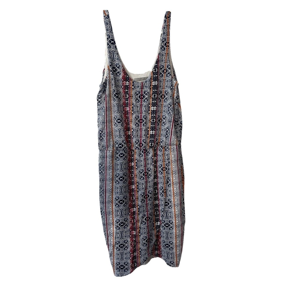 Tart‎ Navy Blue Geometric Sleeveless Form Fitting Dress Women's Size M